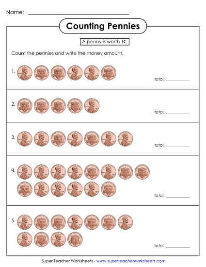 Counting Up to 20 - Counting Pennies (USA)