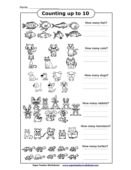 Counting Up to 10 - Counting Pets (Up to 10)