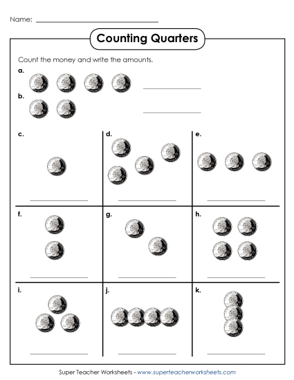 Quarters Only - Counting Quarters 1 (Basic) Quarters Only - Counting Quarters 1 (Basic)