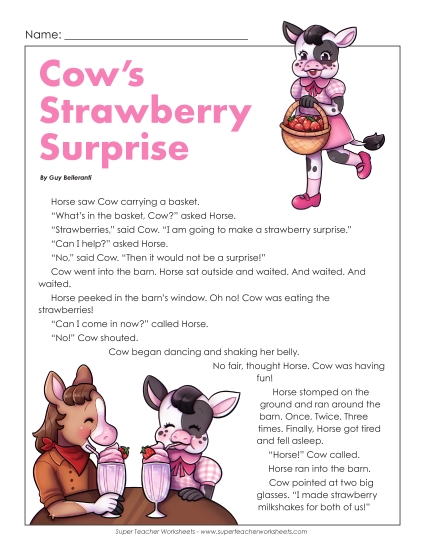 Fiction - Cow's Strawberry Surprise Fiction - Cow's Strawberry Surprise