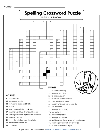 Worksheets - Crossword (D-18)