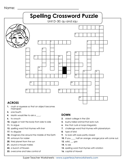 Worksheets - Crossword (D-30) Worksheets - Crossword (D-30)