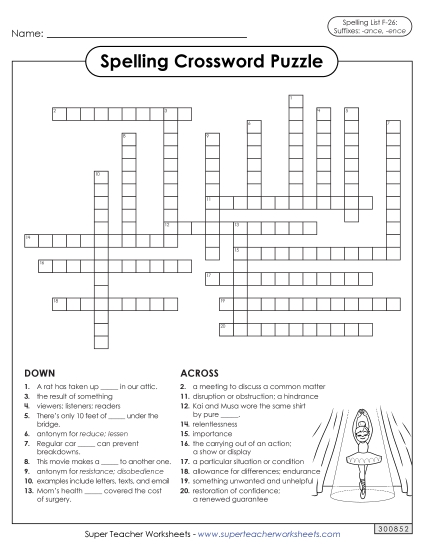 Worksheets and Puzzles - Crossword (F-26) Worksheets and Puzzles - Crossword (F-26)