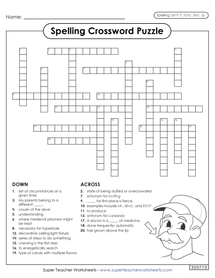 Worksheets and Puzzles - Crossword (F-7) Worksheets and Puzzles - Crossword (F-7)