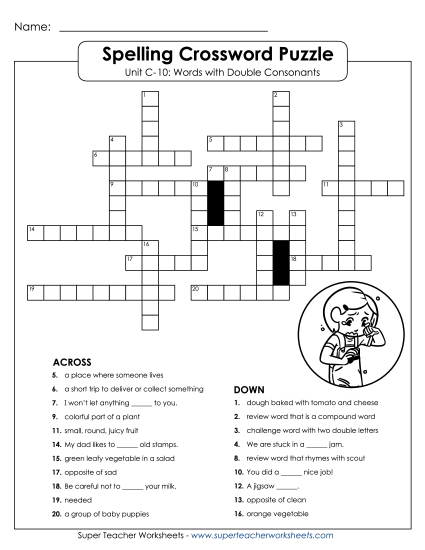 Worksheets - Crossword Puzzle (C-10) Worksheets - Crossword Puzzle (C-10)