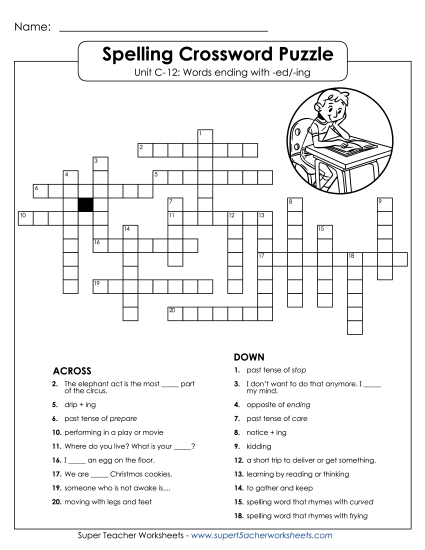 Worksheets - Crossword Puzzle (C-12)