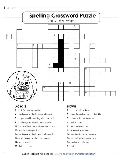 Worksheets - Crossword Puzzle (C-15)