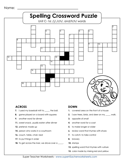 Worksheets - Crossword Puzzle (C-16)