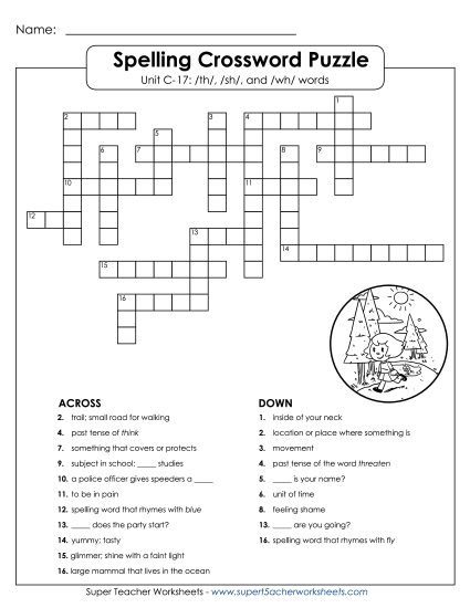 Worksheets - Crossword Puzzle (C-17) Worksheets - Crossword Puzzle (C-17)