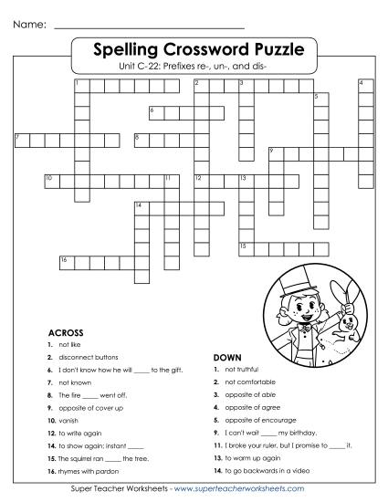 Worksheets - Crossword Puzzle (C-22)