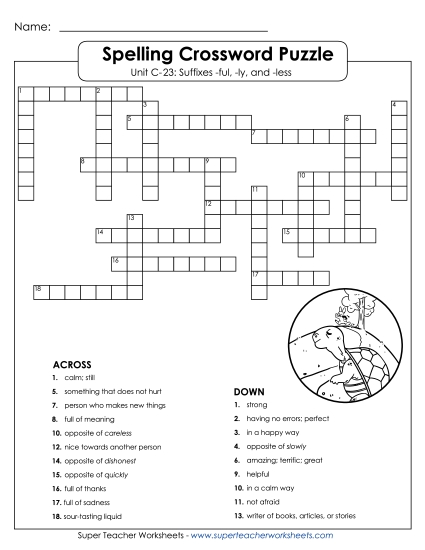 Worksheets - Crossword Puzzle (C-23) Worksheets - Crossword Puzzle (C-23)