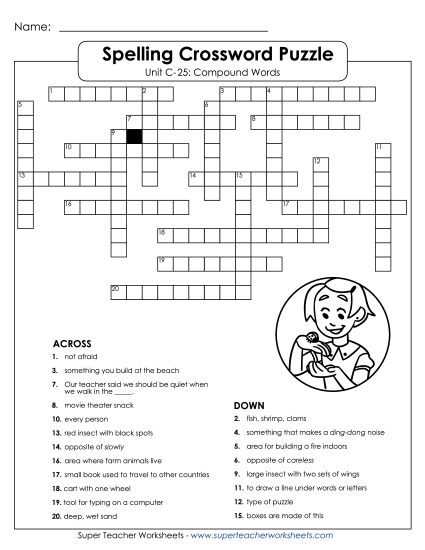 Worksheets - Crossword Puzzle (C-25)
