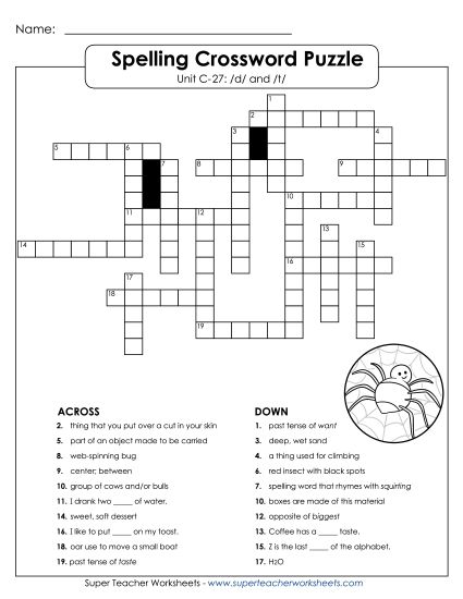 Worksheets - Crossword Puzzle (C-27) Worksheets - Crossword Puzzle (C-27)