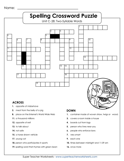 Worksheets - Crossword Puzzle (C-28)