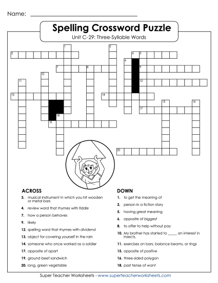 Worksheets - Crossword Puzzle (C-29)