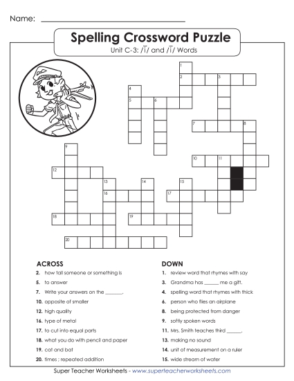 Worksheets - Crossword Puzzle (C-3)