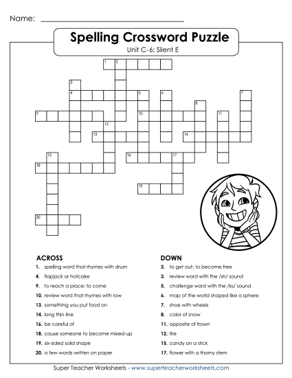 Worksheets - Crossword Puzzle (C-6)