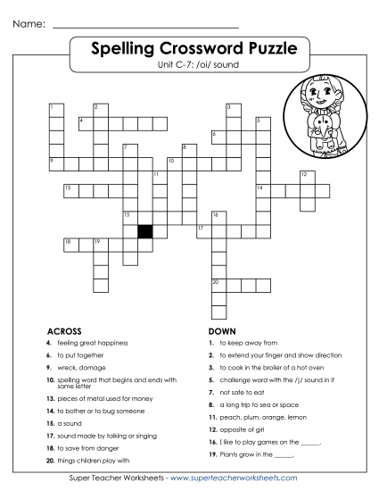Worksheets - Crossword Puzzle (C-7)