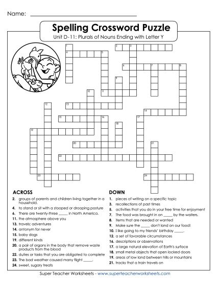 Worksheets - Crossword Puzzle (D-11) Worksheets - Crossword Puzzle (D-11)