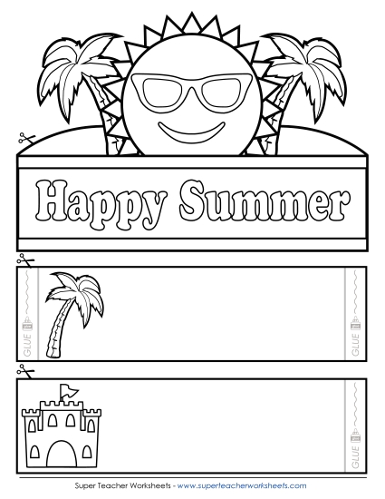 Craft & Coloring Activities - Crown: Happy Summer Craft & Coloring Activities - Crown: Happy Summer