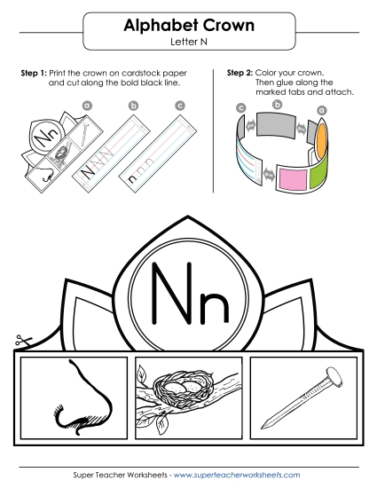 Craft - Crown: Letter N Craft - Crown: Letter N