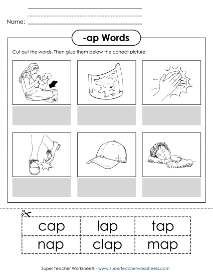 Worksheets - Cut and Glue (-ap) Worksheets - Cut and Glue (-ap)