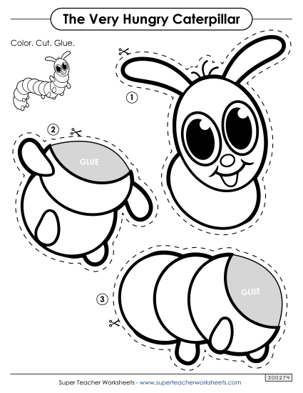 Cut-and-Glue Activities - Cut-and-Glue Caterpillar