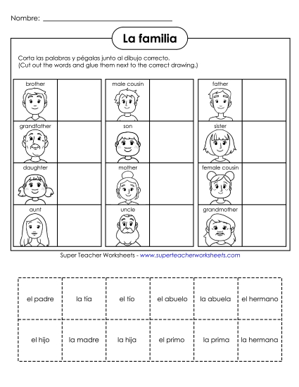 Family Members - Cut-and-Glue: Family