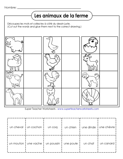 Farm Animals (Les animaux de la ferme) - Cut-and-Glue: Farm Animals Farm Animals (Les animaux de la ferme) - Cut-and-Glue: Farm Animals
