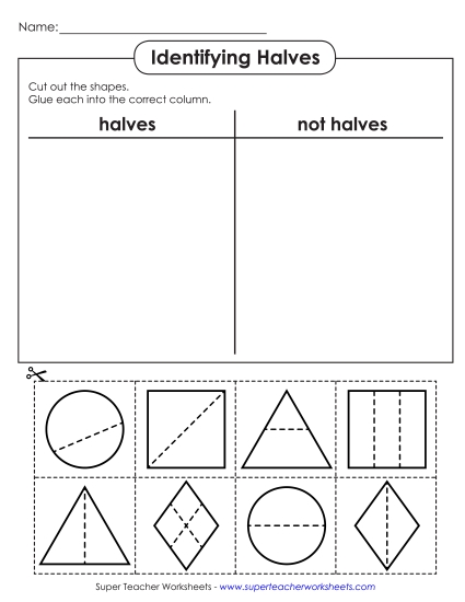 Halves - Cut and Glue: Halves