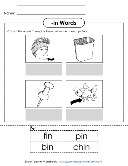 Worksheets - Cut and Glue (-in) Worksheets - Cut and Glue (-in)