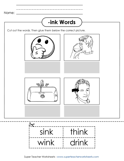 Worksheets - Cut and Glue (-ink) Worksheets - Cut and Glue (-ink)