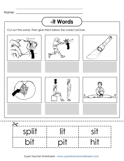 Worksheets - Cut and Glue (-it) Worksheets - Cut and Glue (-it)