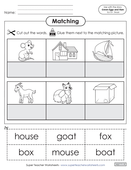 Activities - Cut and Glue Matching Activities - Cut and Glue Matching