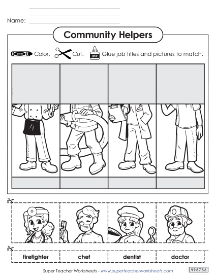 Matching Worksheets - Cut-and-Glue Matching Worksheet 1 Matching Worksheets - Cut-and-Glue Matching Worksheet 1