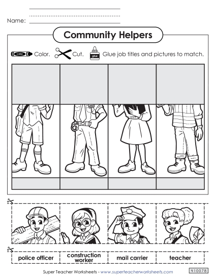 Matching Worksheets - Cut-and-Glue Matching Worksheet 2