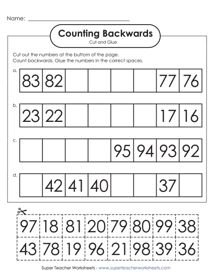 Cut-and-Glue: Reverse Counting Cut-and-Glue: Reverse Counting