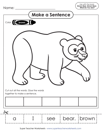 Cut-and-Glue Activities - Cut and Glue Sentences