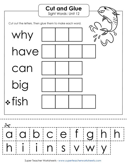 Worksheets - Cut-and-Glue (Unit 12) Worksheets - Cut-and-Glue (Unit 12)