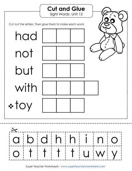Worksheets - Cut-and-Glue (Unit 13) Worksheets - Cut-and-Glue (Unit 13)
