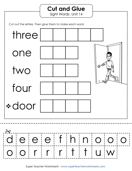 Worksheets - Cut-and-Glue (Unit 14)