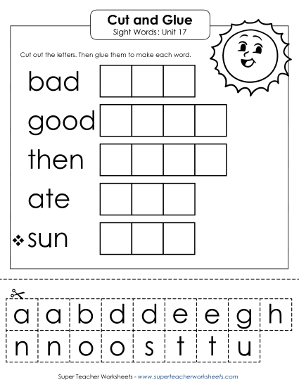Worksheets - Cut-and-Glue (Unit 17) Worksheets - Cut-and-Glue (Unit 17)