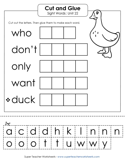 Worksheets - Cut-and-Glue (Unit 22) Worksheets - Cut-and-Glue (Unit 22)