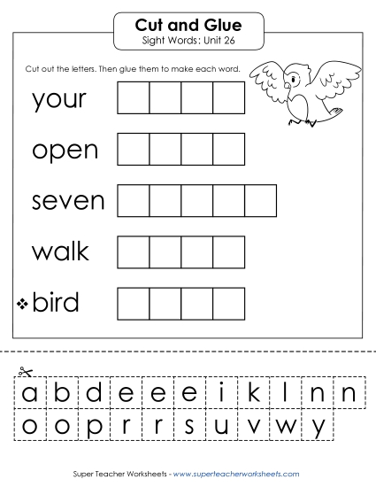 Worksheets - Cut-and-Glue (Unit 26) Worksheets - Cut-and-Glue (Unit 26)
