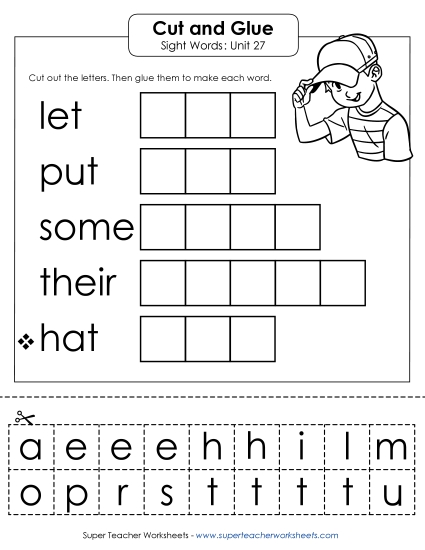 Worksheets - Cut-and-Glue (Unit 27) Worksheets - Cut-and-Glue (Unit 27)
