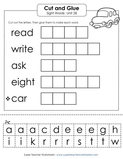 Worksheets - Cut-and-Glue (Unit 28) Worksheets - Cut-and-Glue (Unit 28)