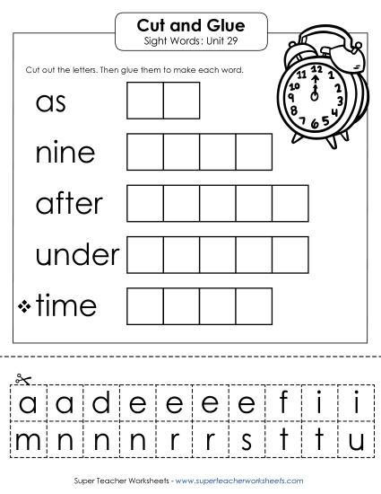 Worksheets - Cut-and-Glue (Unit 29) Worksheets - Cut-and-Glue (Unit 29)