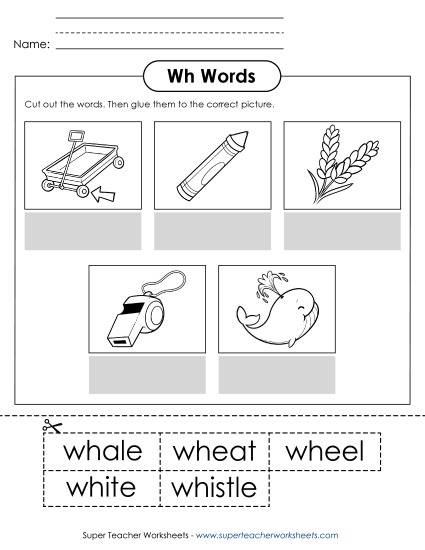 Cut and Glue Activities - Cut-and-Glue Word Match Cut and Glue Activities - Cut-and-Glue Word Match
