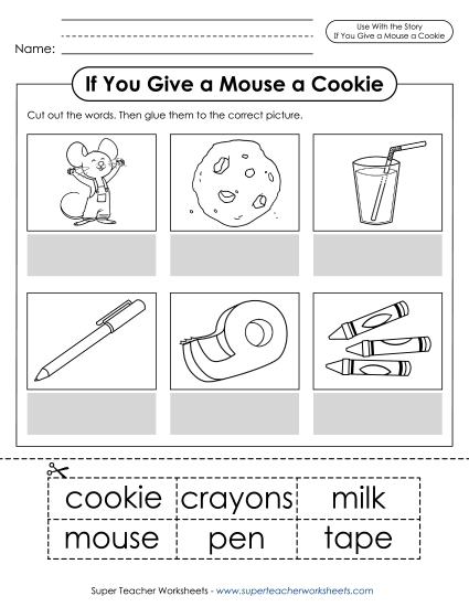 Cut and Glue Activities - Cut and Glue Words