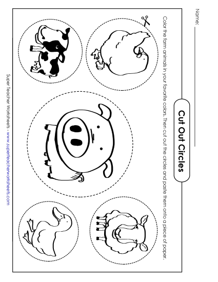 Cut and Glue Activities - Cut Out Circles